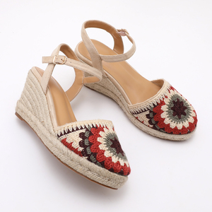 Sandalias de Plataforma <span class=keywords><strong>con</strong></span> <span class=keywords><strong>Cuña</strong></span>, Estilo Espadrille, Cómodas, Ligeras, <span class=keywords><strong>con</strong></span> una Sola Correa, Punta Cuadrada, Correa de Hebilla en el Tobillo, Casuales, para Primavera, Otoño y Verano - Product Image 6
