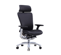 Chaise de bureau en cuir véritable PU ergonomique, confortable et moderne au design moderne.