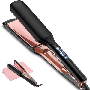 Plancha de Pelo Profesional de Titanio con Infrarrojos de Alta Calidad, Pantalla LCD, Control de Temperatura de 60-230°C, Personalizable - Product Image 1