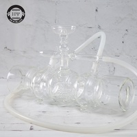 Chicha de table en verre transparente MP5X édition Noël, moderne et luxueuse, jetable, populaire, avec accessoires, emballée aux États-Unis