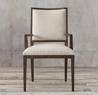 Fauteuil de salle à manger Rhoohill personnalisé, style américain, luxe moderne, dossier haut, pour intérieur