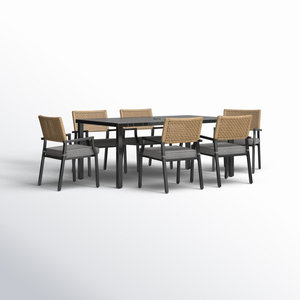 Dwoo không thấm nước khung kim loại ăn uống ghế bảng thiết lập bền <span class=keywords><strong>wicker</strong></span> ngoài trời Vườn ăn uống đồ nội thất thiết lập - Product Image 5