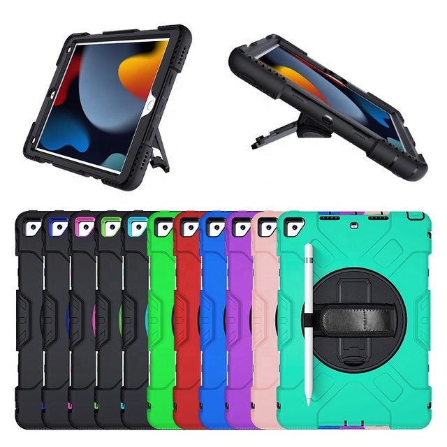 Wholesale Anti Drop Full Body Protective Custom Tablet Accessories Cover case for ipad case 9th Gen 10.2 with Pen Holder