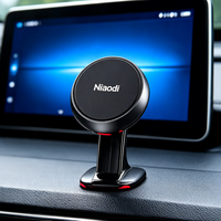 Support magnétique stable pour téléphone, rotation à 360 degrés, design portable, pour tableau de bord de voiture, compatible avec les téléphones Android/iOS, pliable