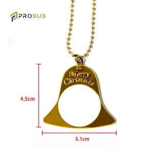 Clochette métallique à Sublimation, en forme de Jingle, ornement pour arbre de noël, articles de noël - Product Image 6