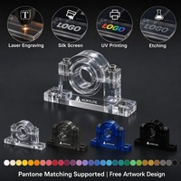 Boîtier de palier à bloc fendu en PMMA acrylique transparent usiné CNC de précision sur mesure, tolérance 0,005, pièces OEM ODM