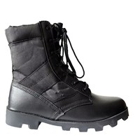 Bottes de randonnée imperméables en cuir véritable pour homme, noires et vertes, à lacets, pour l'automne/hiver/été