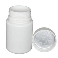 60ml Original Usine HDPE Blanc Médecine Capsules Conteneur Pilule Bouteille avec Bouchon à Vis Forme Ronde conception Logo Personnalisé