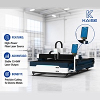 Machine de découpe laser à fibre économique KAISE 4kW SF3015N, découpeuse de tôle CNC, zone de travail 3050x1530mm, garantie 1 an