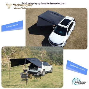 Outdoor Camper Side Black Rubber <b>Canopy</b> 2m x 3m 210D Oxford Fabric UV50+ Waterproof PU8000mm Sun Protection - Product Image 5