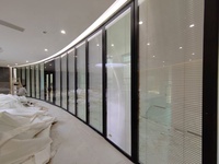 Cloisons de séparation en verre écologiques et mobiles avec cadre en aluminium pour salles de réunion de bureau - Design moderne et haute absorption acoustique