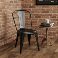 Chaises de salle à manger empilables en métal sablé de style moderne, mobilier pour la maison, la salle à manger, l'hôtel et le bureau à domicile