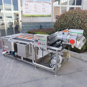 High Quality <strong>Vegetable</strong> Cleaning and Processing Line Full Automatic <strong>Vegetable</strong> Bubble Washer Dryer <strong>Production</strong> Line - Product Image 3
