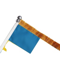 Drapeau de bureau personnalisé pour la célébration du 6 juin en Europe, motif suédois à franges, idéal pour les conférences diplomatiques et la décoration de table.