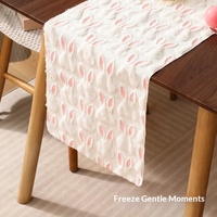 Chemin de table moderne en polyester avec motif lapin de Pâques brodé, style simple et tendance, pour décoration de fête et de maison, vente en gros
