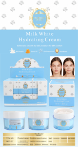 Crème hydratante au lait Kiss Beauty, protéines <span class=keywords><strong>de</strong></span> lait, miel, huile, acide hyaluronique, beurre <span class=keywords><strong>de</strong></span> karité, adoucit, lisse, hydrate, crème pour le visage - Product Image 3