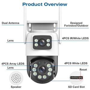 Caméras IP 6MP avec système de vidéosurveillance <span class=keywords><strong>sans</strong></span> <span class=keywords><strong>fil</strong></span> Audio de sécurité à double objectif <span class=keywords><strong>Kit</strong></span> de caméra WiFi 8CH NVR Ensemble de vidéosurveillance ICse - Product Image 5