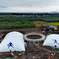Grand dôme gonflable personnalisé en membrane PVDF autoportante pour stade sportif
