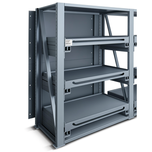 Fami System Ar Rear <b>Wall</b> <b>Shelf</b> 850x3010 Mm Dark Grey Ral7000 For <b>Wall</b> Storage - Product Image 3