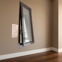 Fenêtre en aluminium à cadre étroit, économie d'énergie, stores intégrés inclinables uniquement, pour chambre et cuisine