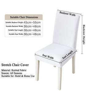 <span class=keywords><strong>Funda</strong></span> para Silla de Color Sólido, Diseño Semienvolvente, Altamente Elástica, Resistente al Desgaste y al Polvo, para Hotel y Hogar - Product Image 6