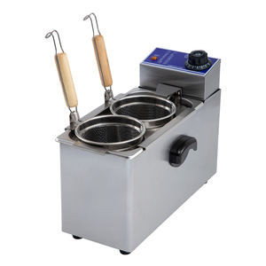 Electric Noodle Cooker EH-80A 2 Head Stainless Steel Commercial Deep Fryer For Food Business - Product Image 1