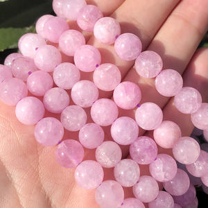 Haute qualité 4/6/8/10MM perles de pierre violettes rondes Angelites pour la fabrication de bijoux pour bracelets à bricoler soi-même - Product Image 1