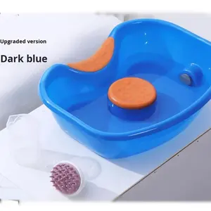 อ่างสระผมพลาสติกแบบแบนสำหรับใช้ในบ้าน เหมาะสำหรับการสระผมในห้องน้ำ <span class=keywords><strong>ผู้หญิง</strong></span>หลังคลอด หญิงตั้งครรภ์ ผู้ป่วยติดเตียง และผู้<span class=keywords><strong>สูงอายุ</strong></span> - Product Image 4