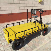 Carretilla Eléctrica Plegable de Acero Inoxidable de Cuatro Ruedas con Barandilla para Uso Industrial en Granjas, Almacenes y Transporte de Carga OEM