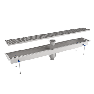 Premium 304SS Rectangulaire Tranchée Vidange Robuste Cuisines Vertical Vidange Sortie Sans Soudure Arc Corps Anti-Obstruction Hôtels Restaurants - Product Image 2