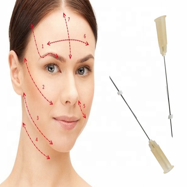 Новые литьевые cog подъемные резьбы pcl/острые иглы 23 г 60 мм pdo cog 2-1 резьба