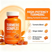 Gummies au curcuma et au gingembre très vendues, antioxydant, soutien immunitaire, complément alimentaire, 60 unités, durée de conservation de 24 mois