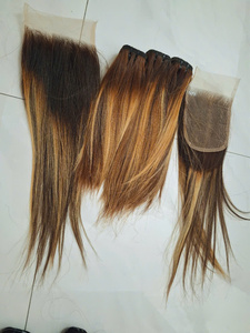 100% ผมตรงสีออมเบรแบบสองชั้นสำหรับต่อผม4/27ผมแท้เวียดนาม - Product Image 5