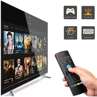 MX3 2.4G Wireless ABS Air Mouse dengan Indikator Lampu LED Mini dan Suara, 4 Tombol, Jangkauan 10-15m untuk Smart Android TV Box
