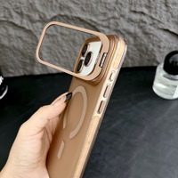 Premium Imd Full-Cover Magnetische Verborgen Camera Lenshouder Stand Anti-Drop Schokbestendige Telefoonhoes Voor Iphone 17 Pro Max
