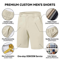 Herren Chino-Shorts aus gewaschener Baumwolle mit individuellem Logo, unbedruckte, schlichte, knielange Freizeitshorts für den Außenbereich, ideal für den Großhandel
