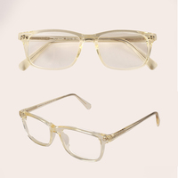 Montures de lunettes carrées à bordure complète pour hommes avec logo personnalisé OEM, montures spécialisées en acétate, montures optiques
