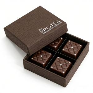 Scatola di Cioccolatini di Lusso Personalizzata in Carta Marrone Speciale con Sacchetto Regalo - Product Image 6