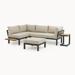 AJUNION Ensemble <span class=keywords><strong>de</strong></span> mobilier d'extérieur à cadre <span class=keywords><strong>en</strong></span> aluminium Ensemble <span class=keywords><strong>de</strong></span> <span class=keywords><strong>salon</strong></span> <span class=keywords><strong>de</strong></span> canapé d'angle <span class=keywords><strong>en</strong></span> bois <span class=keywords><strong>en</strong></span> plastique Ensemble <span class=keywords><strong>de</strong></span> <span class=keywords><strong>jardin</strong></span> - Product Image 1