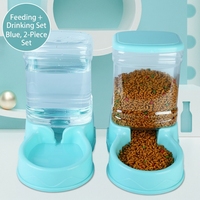 LOVEPET Distributeur Automatique d'Eau et de Nourriture pour Chats et Chiens, Sans Batterie, Auto-Remplissage, Anti-Fuite, Anti-Bouchon, Dispositif Merveilleux