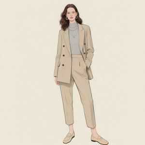 OEM and ODM High-end Women's Formal Casual Suit Sets, Customizable Logos and Small Order Suit <strong>Clothing</strong> <strong>Manufacturers</strong> From China - Product Image 3