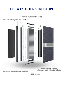 <span class=keywords><strong>Puertas</strong></span> Pivotantes Modernas <span class=keywords><strong>de</strong></span> <span class=keywords><strong>Aluminio</strong></span> y Vidrio con Aislamiento Acústico, Impermeables e Ignífugas <span class=keywords><strong>para</strong></span> Uso <span class=keywords><strong>Exterior</strong></span> en Villas, Centros Comerciales y Exteriores - Product Image 4