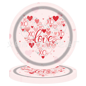 Service de vaisselle jetable pour fête de la Saint-Valentin avec motif camion de gnomes, pour célébrations - Product Image 2