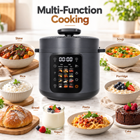 ODM 6L 1000W 15-in-1 Multi Cooker Layar Digital Peralatan Dapur Rumah Tangga Smart Electric Pressure Cooker