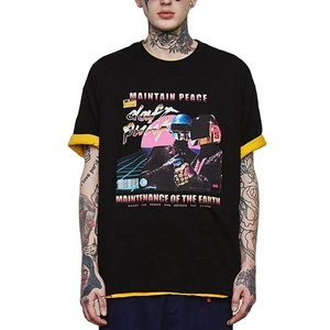 Imprimante DTG personnalisée pour vêtements, impression DTG sur t-shirts, t-shirts noirs pour hommes, vêtements d'été à manches courtes, marque OEM - Product Image 1