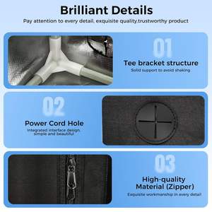 Ender 3D <b>Printer</b> Enclosure Aluminum Black 28.35 X 28.35 X 18.93 Inch Fireproof Dustproof <b>for</b> Creality Ender <b>Printers</b> - Product Image 5