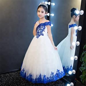 Nouvelle robe de mariée pour enfants, robe de fête d'été, robe de demoiselle d'honneur en dentelle, robe de fée fleurie - Product Image 4
