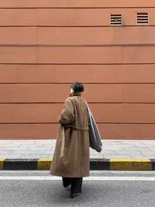 <span class=keywords><strong>Poncho</strong></span> long en <span class=keywords><strong>laine</strong></span> <span class=keywords><strong>d</strong></span>'<span class=keywords><strong>alpaga</strong></span> vintage style LEM pour femmes, design asymétrique, col mandarin, épaisseur standard - Product Image 1