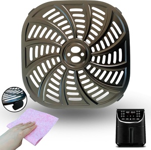 Piezas de repuesto originales para freidora de aire <span class=keywords><strong>Gourmia</strong></span> - Juego de 3 piezas GAF798/GAF616 con cesta para crujientes, rejilla para vapor y bandeja de goteo - Product Image 3