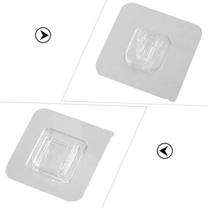 Creative <b>Storage</b> 6*6cm Nano Non-marking Concave Buckle PVC+pc+Acrylic Transparent Single Double Adhesive <b>Wall</b> Kitchen Bathroom - Product Image 3